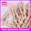 Hot Sale 50PCS/pack Hot Sale Mini Natural Wooden Clothes Photo Paper Peg Pin Clothespin Craft Clips School Office Stationery - Image 2