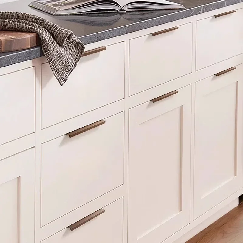 Non Perforated Furniture Handles Minimalist Cabinet Drawers Wardrobes Door Handles Concealed Hardware Handles