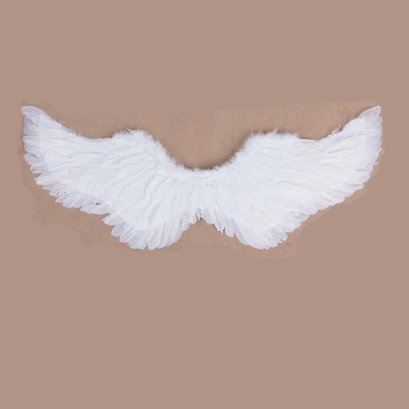 Angel Wings White Feathers Flying Swallow Performed Halloween Props Bride Flower Girl Dressed Up Cosplay Anime Costumes