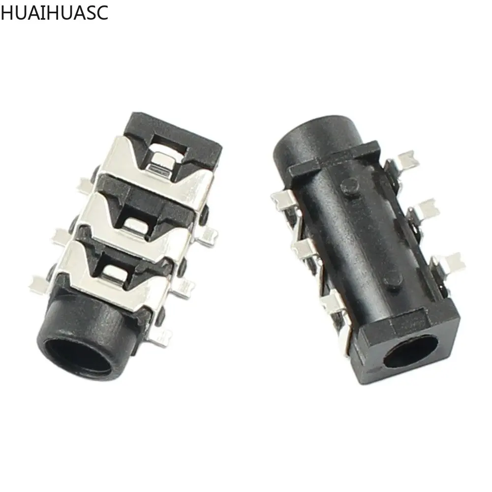 50pcs PJ313D 3.5mm 여성 오디오 커넥터 SMT 6 핀 스테레오 헤드폰 잭 PJ 313D|jack audio ...
