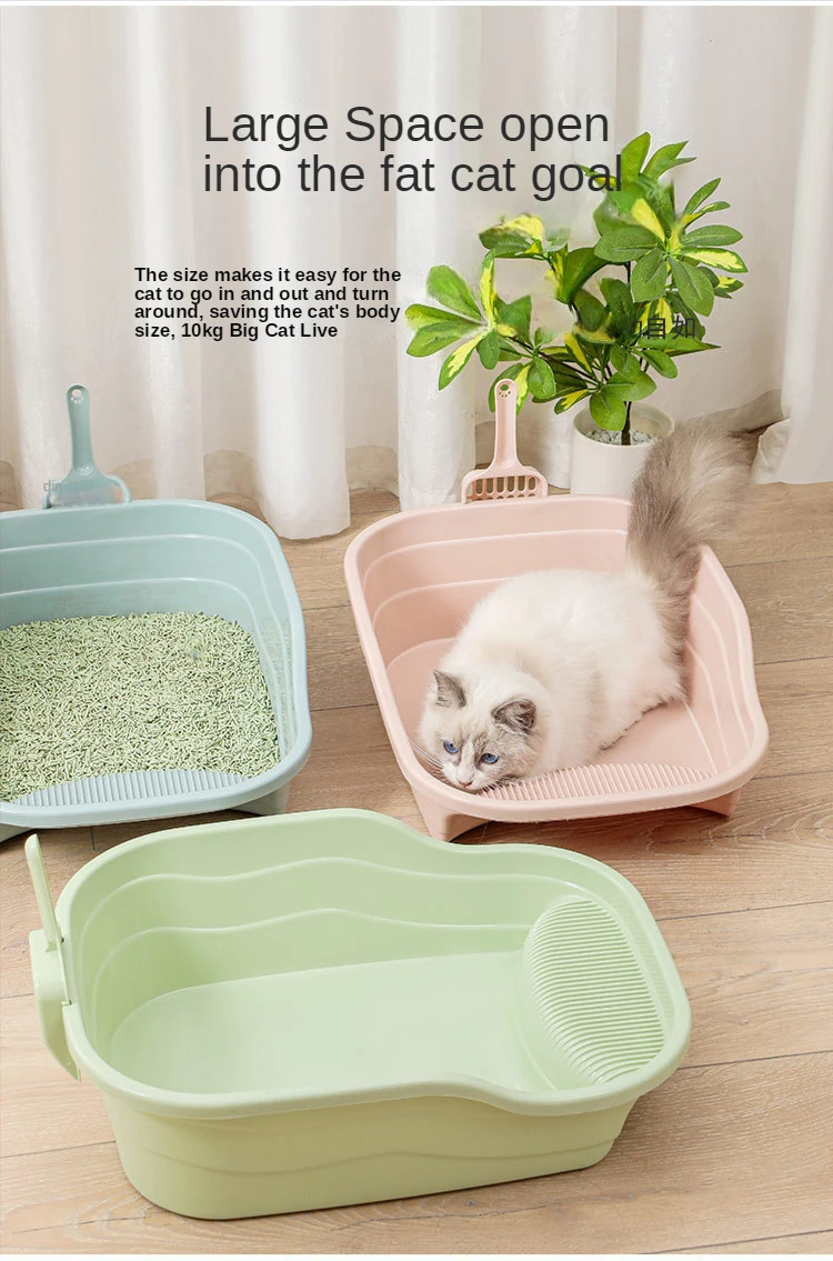 Bac À Litière En Acier Inoxydable, Litière Semi Fermée Chat