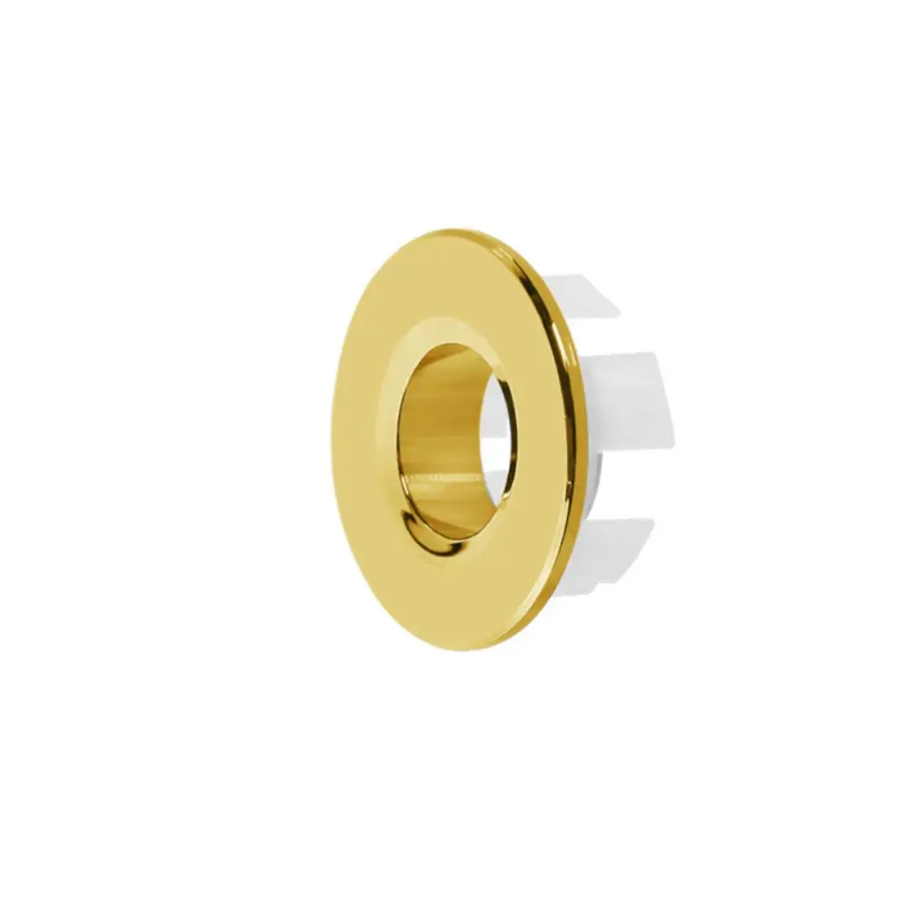 Replacement Plastic Round Overflow Cover 22-24mm Copper Sink Cover Round Six Feet Washbasin Hole Insert Bathtub