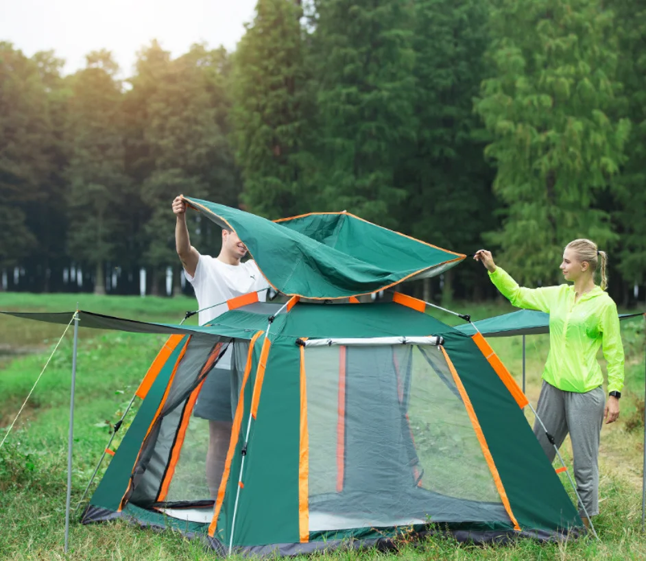 3〜4人用の全自動2層防水ハイキングテント,キャンプ,簡単な 3〜4人用の全自動2層防水ハイキングテント,キャンプ,簡単な