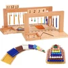 Montessori Mathematics Material Pearls Learning Toys Beaded Symbols Trays Decimal Educational Counting Math Toys for Preschool 1
