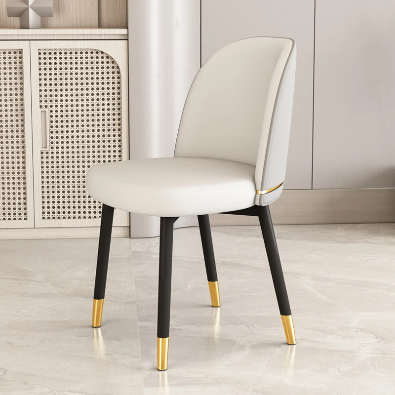 

Ergonomic Luxury Dining Chairs Restaurant PU Leather Balcony Nordic Dining Chairs Office Vanity Silla Comedor Furniture BL50CY