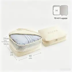 Travel Packing Cubes Set - Portable Multi - Compartment Luggage Organizer and Clothes Storage Solution (Basic bag F)