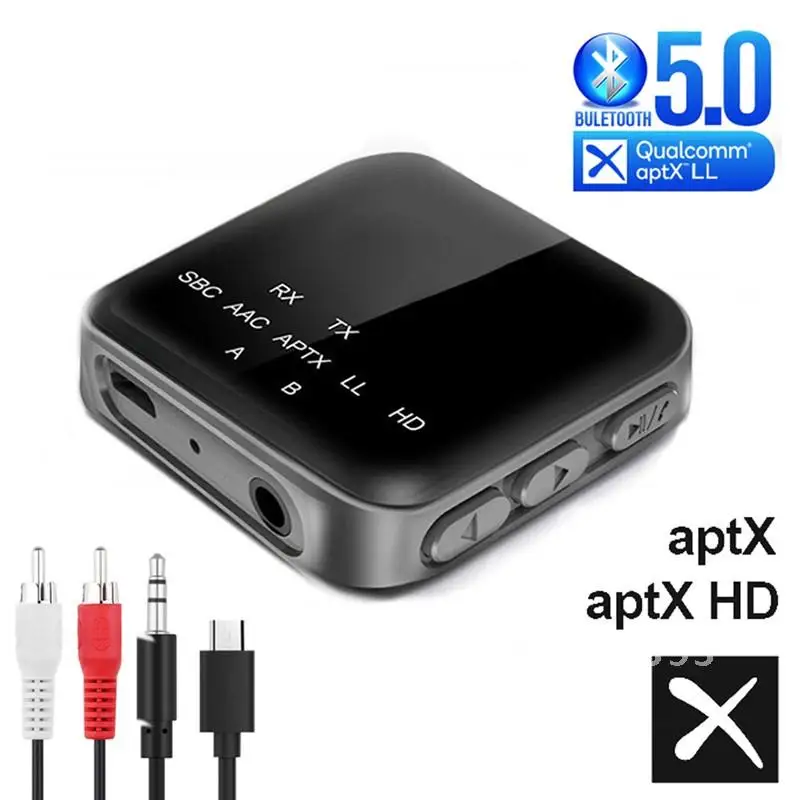 

Mini CSR8675 Bluetooth 5.0 Audio Receiver Transmitter RCA 3.5mm Jack AUX Wireless Adapter with MiC For TV Car PC NEW