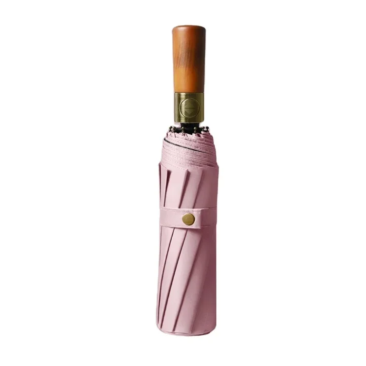 

Customized High Quality Wooden Handle Foldable Stick Umbrella