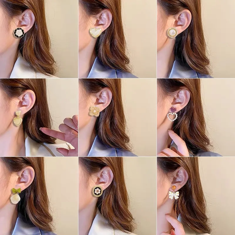 1Pair Pearl Ear Clip Earring For Women Non Piercing Clips On Earrings Stud Jewelry Fake Piercing Crystal Ear Cuffs Fashion Gifts ear clip earrings