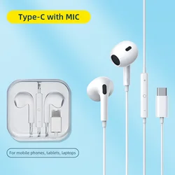 High - Fidelity Wired Earbuds with Enhanced Bass and Built - In Microphone (Type C With MIC)