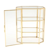 3-Tier Jewelry Box Glass Makeup Organizer Jewelry Box Multifunction Display Case For Dressing Table Decoration Storage 1