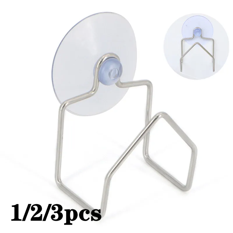 1-3pcs Stainless Steel Drain Rack Suction Cup Cleaning Cloth Shelf Dish Drainer Sponge Holder Sink Kitchen Organizer Accessories 1-3pcs Stainless Steel Drain Rack Suction Cup Cleaning Cloth Shelf Dish Drainer Sponge Holder Sink Kitchen Organizer Accessories
