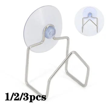 1-3pcs Stainless Steel Drain Rack Suction Cup Cleaning Cloth Shelf Dish Drainer Sponge Holder Sink Kitchen Organizer Accessories
