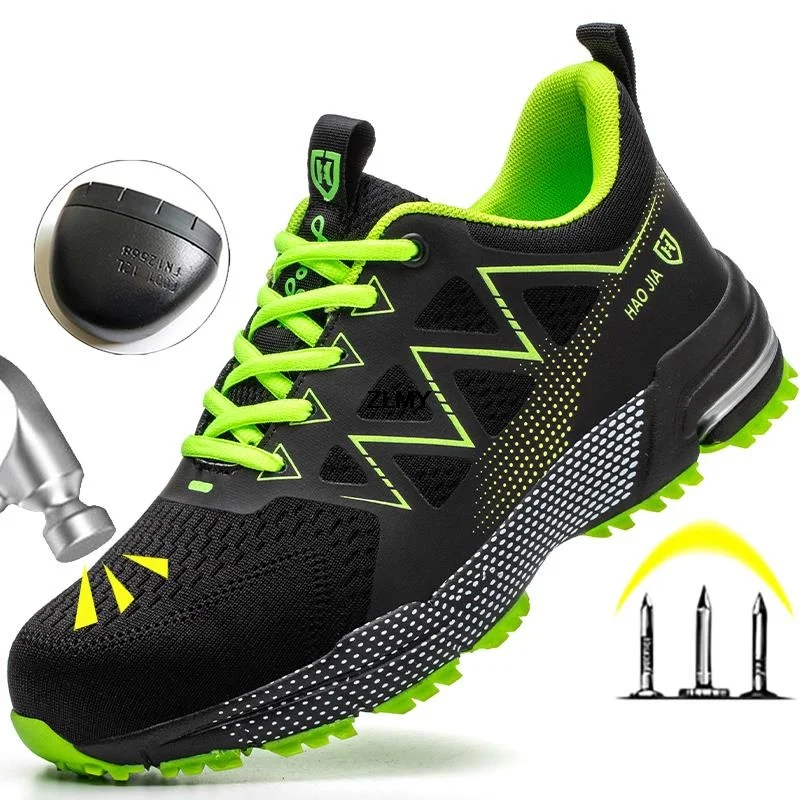 

Anti-slip Safety Shoes Men Steel Toe Shoes Puncture Proof Breathle Work Safety Boots Man Construction Work Shoes Male Sneakers