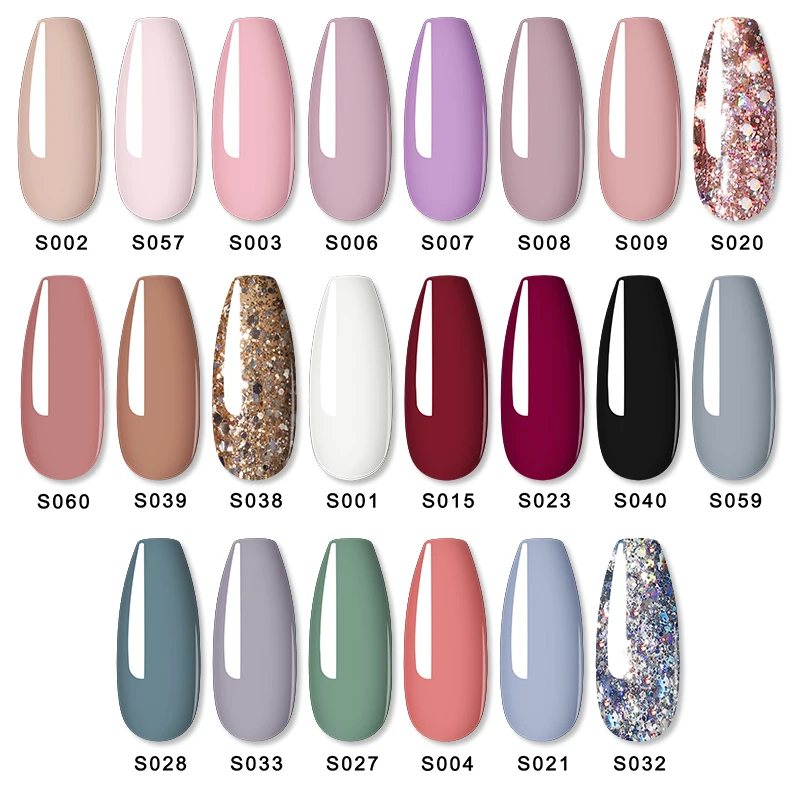 ROSALIND Gel Nail Polish Set  24PCS Winter Semi Permanent Gel Hybrid Varnish Need Base Top Coat Nails Art Nail Polish Kit