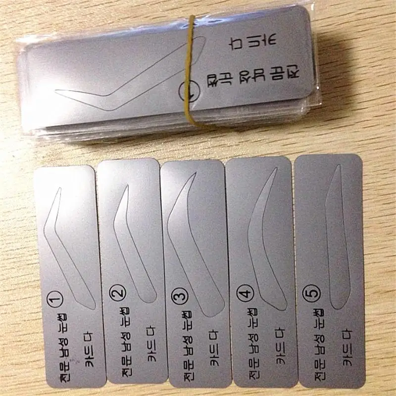 5Pcs Eyebrow Template Stencils Brow Grooming Card Trimming Shaping Beauty Tool DIY Eyebrows Makeup Tools