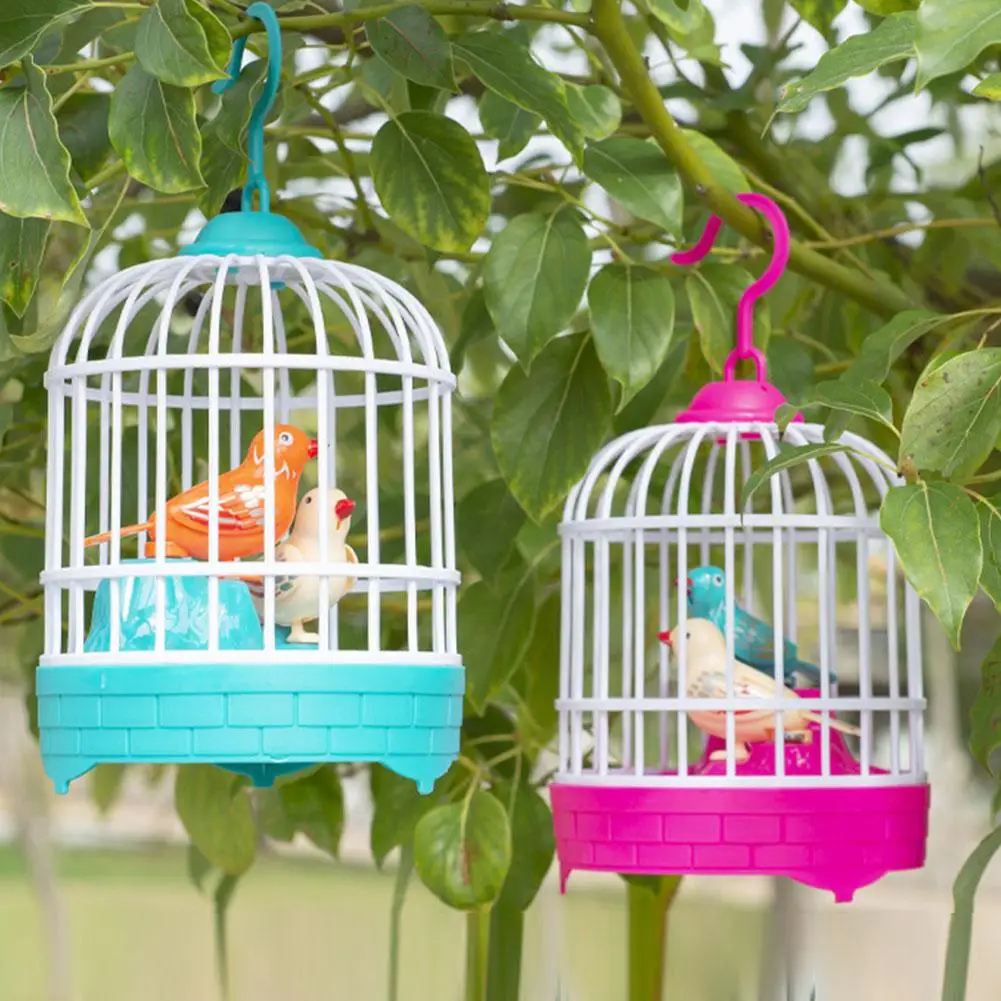 Children Electronic Simulation Bird Cage Toy With Sound Inductive Sound Voice Control Bird Cage Birdcage Voice Parrot Cage Toys 4
