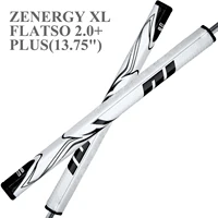 1/10PCS/SET NEW - Golf Grip ZENERGY Flatso XL Plus 2.0 Putter Grip - White / Black length 13.75" 1