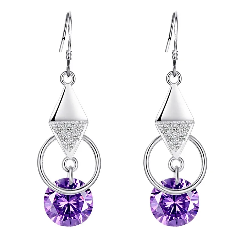 925 Sterling Silver Earrings Simple for Women Wedding Engagement Fine Jewelry Fashion Luxury Zircon Gifts Earrings High Quality - 6