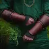Fashionable Outdoor Arm Protective Leather Gloves Cosplay Medieval Wristband Protective Gear 1