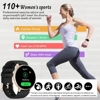 LIGE mode Smartwatch pour hommes femmes Bluetooth appel étanche sport Fitness montres sang oxygène sain femmes Smartwatch homme 3