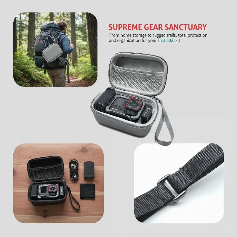 Étui de protection EVA pour caméra d'action - Noir/Blanc