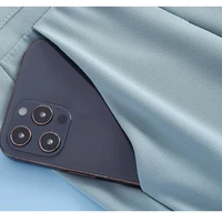 Summer New High Waist Loose Thin Wide Leg Cropped Pants Women Solid Patchwork Pocket Simple Office Lady Casual Straight Trousers - Image 5