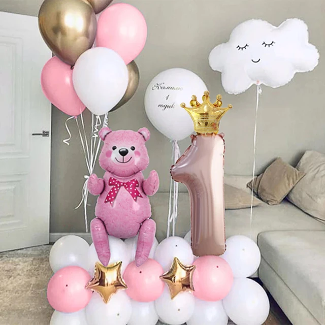 Decoración Para Fiesta De Primer Cumpleaños, Suministros Para Fiesta De  Baby Shower, Globos De Decoración Para Fiesta De Primer Cumpleaños, 1 Año,  Niña De Cumpleaños - Decoración Festiva Diy - AliExpress