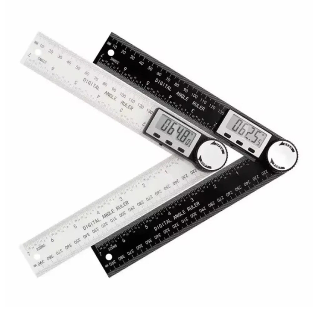 1 PC 2 an 1 Digital Wénkel Detektor Skala Gëeegent fir Holzbeaarbechtungsmessinstrumenter Héich Genauegkeet Mutifunction Tools_voghion.com