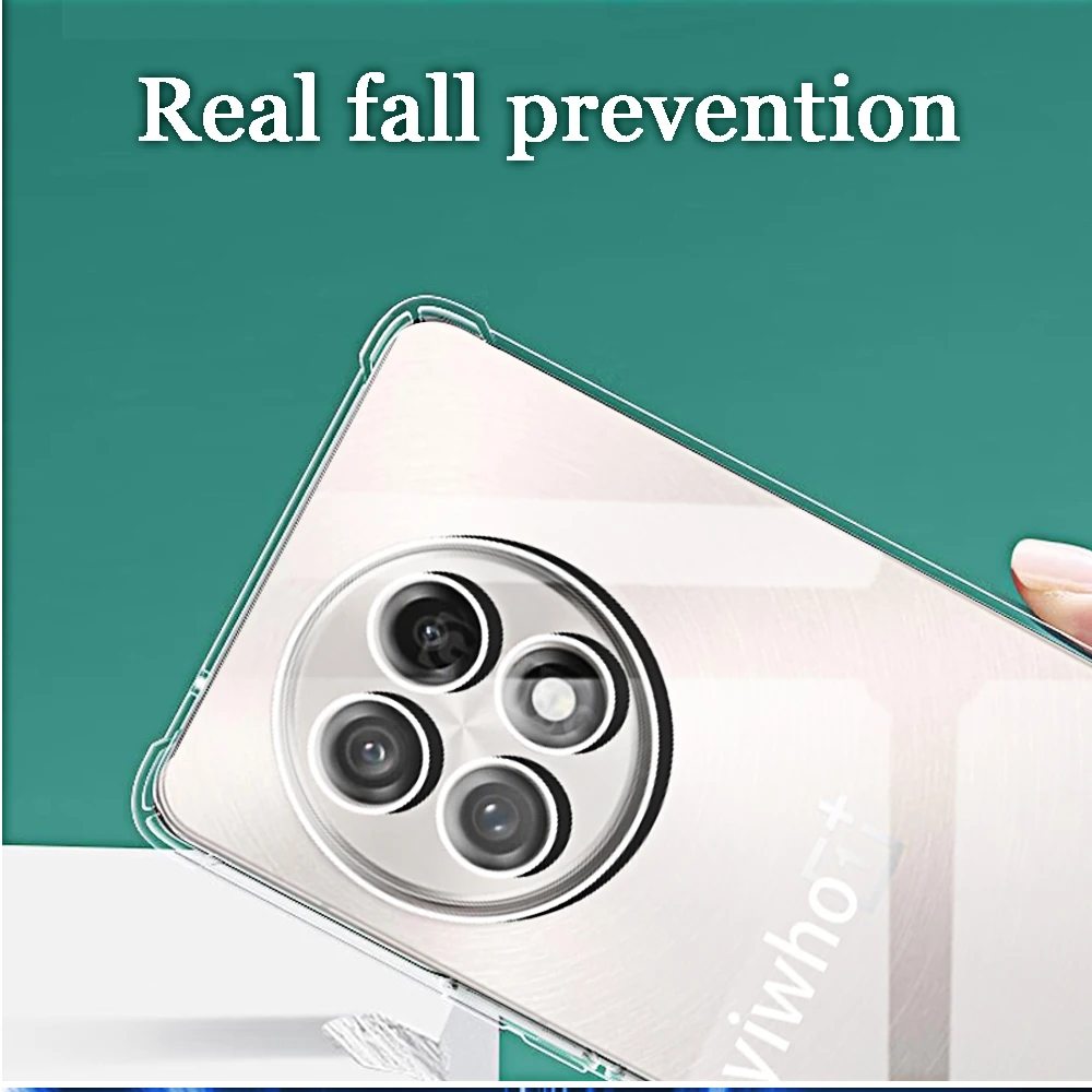 Enhanced Shockproof Transparent Silicone Phone Case with Soft TPU Bumper