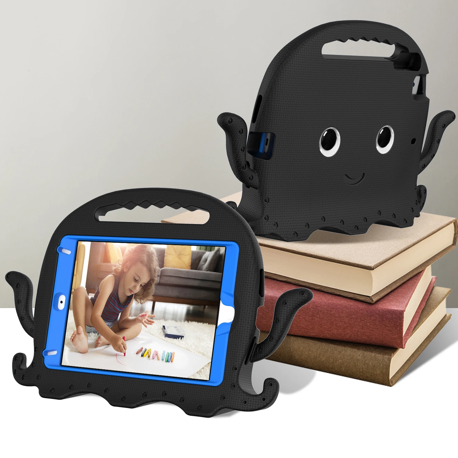 Children's Shockproof Protective Tablet Case with Handle - Cute Design