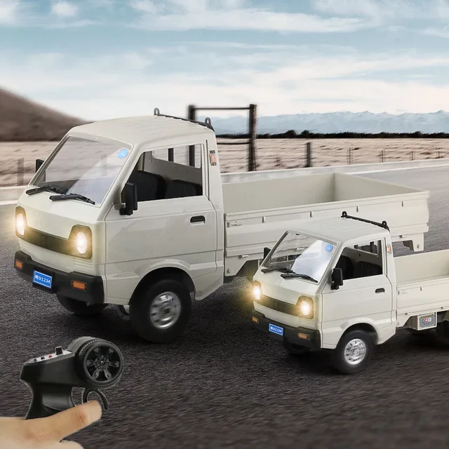 WPL D12 1:10 RC Car Toy Simulation Climbing Car Van LED Light City Vehicle Boy Children Electric Toy Gift 1