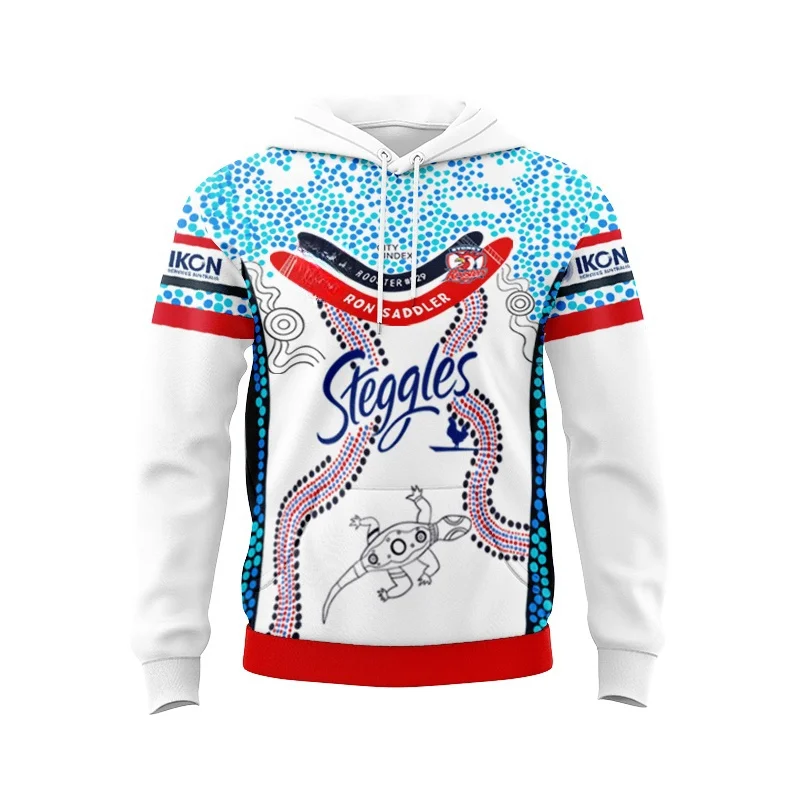 Sydney Rooster Castor Men's ANZ Round Neck Knitted Shirt/Home and Away/Training/Legion/Indigenous/Splicing/Top Rugby Shirt