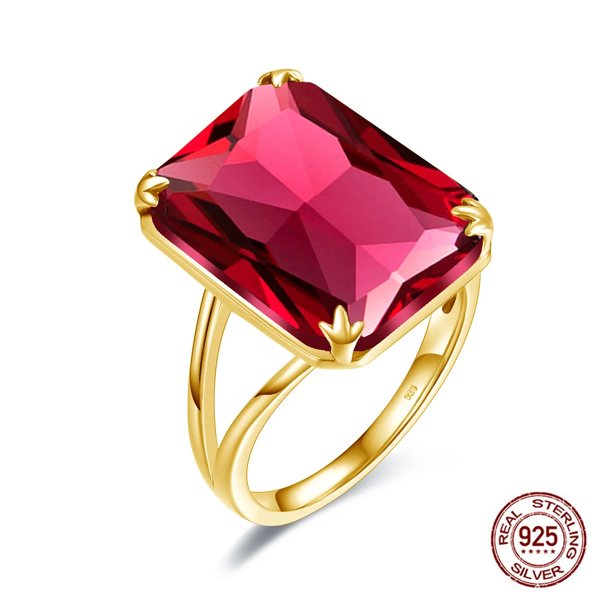 TRADITIONAL FASHION Ring 925 Silver Plated SIMULATED RUBY & Other Stones GIFT 