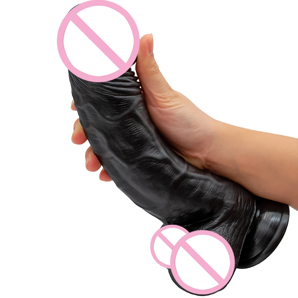 Sex Toys 25.5CM*6CM Oversized Realistic Dildos Soft Skin Feeling Huge Penis Erotic Thick Phallus Big Dick Sex Toys for Women Masturbation