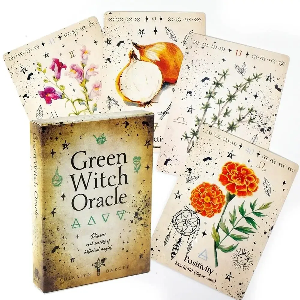 

Green Witch Oracle Cards Tarot Cards Deck Party Card Game Board Game Fate Divination Tarot Board Playing Games