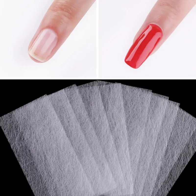 Nail Extension Silk Fiberglass Non-woven Silks Form Wrap Manicure Build UV Gel French Acrylic Glass Fiber Paper