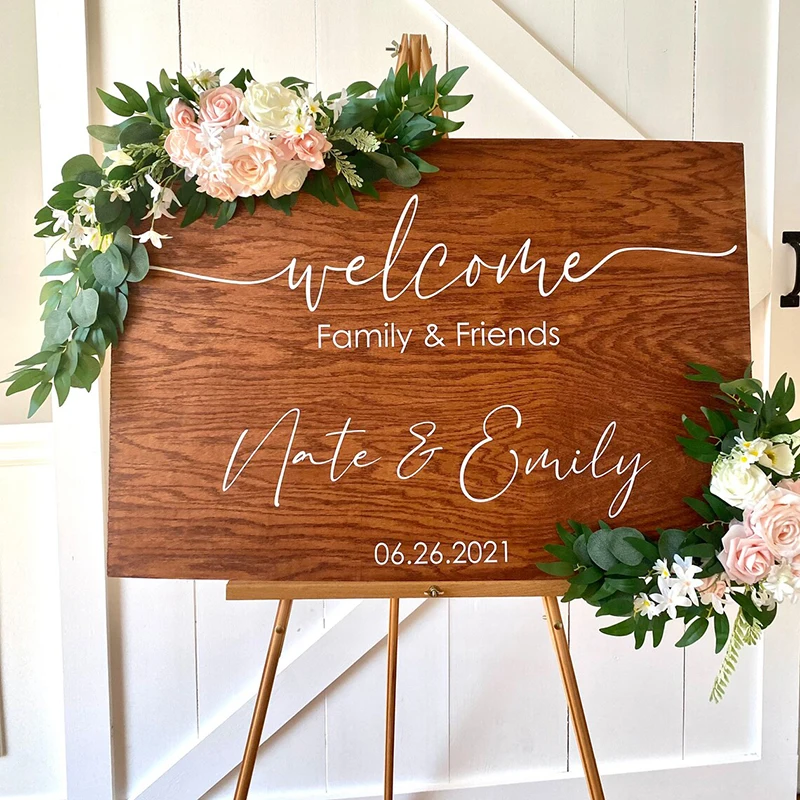 Panneau De Bienvenue De Mariage Photo Personnalisé - Décor De