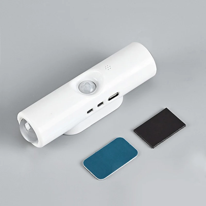 Double Head RGB LED Night Light with Motion Sensor Rechargeable Magnetic Wall Lamp for Cabinet Hallway Stair Mood Ambient Light