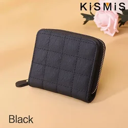 Kawaii Cute Luxury Designer Pink Leather Women's Wallet - Small Coin Purse Holder (Black)