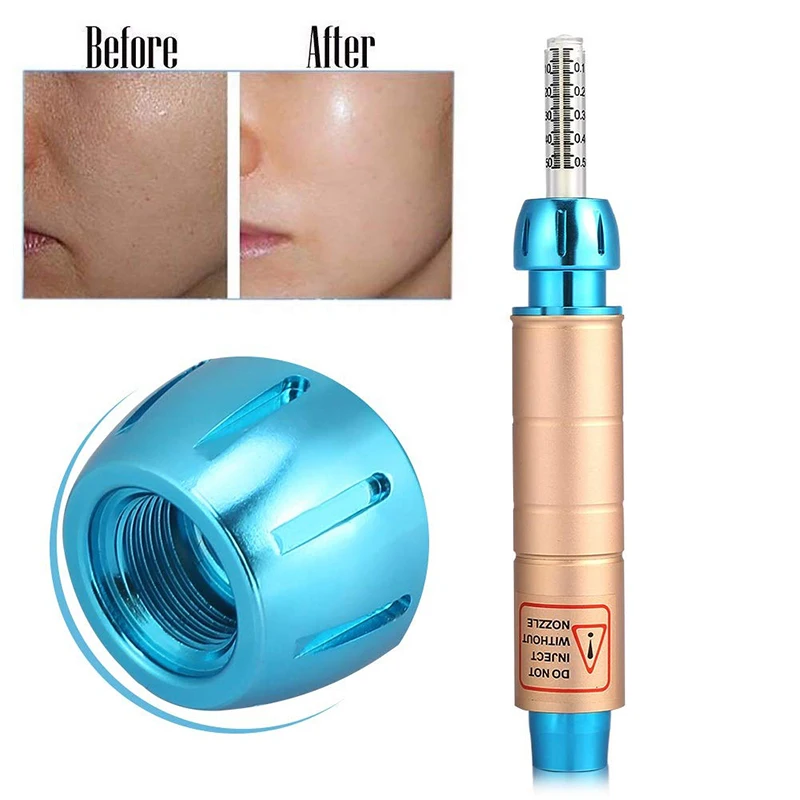 0.5ml gold Noninvasive injection pen Atomizer Sterile Hyaluronic Acid Pen Therapy Hyaluronic Gun Disposable Lip Injection Pen