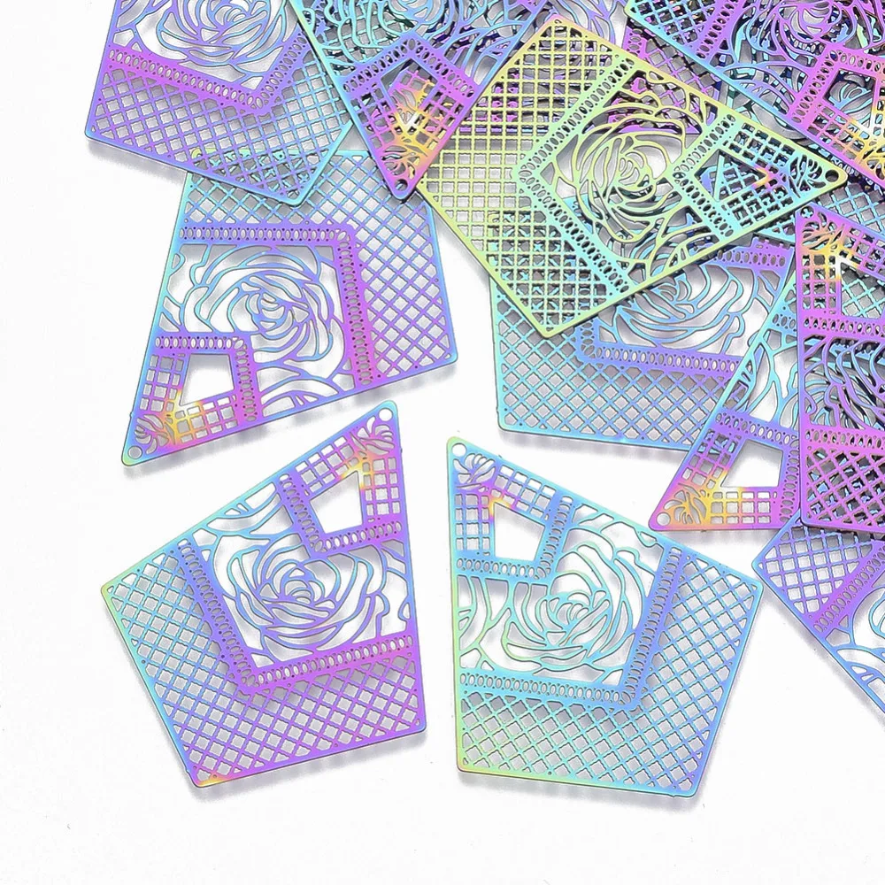 Collane Con Ciondolo A Forma Di Mano Di Hamsa In Acciaio Inossidabile 201 Con Taglio Cavo All'ingrosso - Foto 2