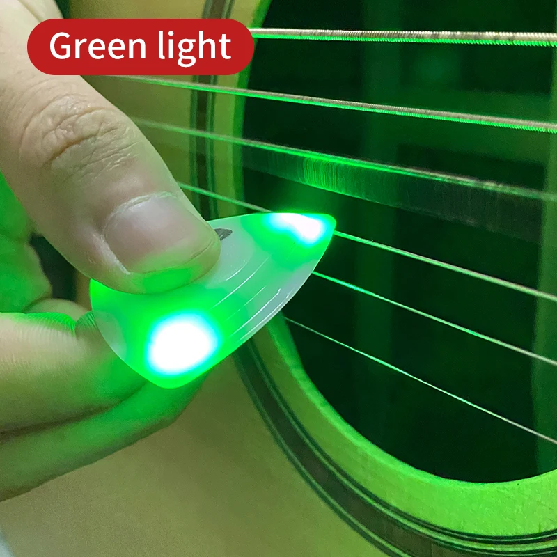 Glowing Guitar Picks with LED Light Touch Luminous Bass Plectrum