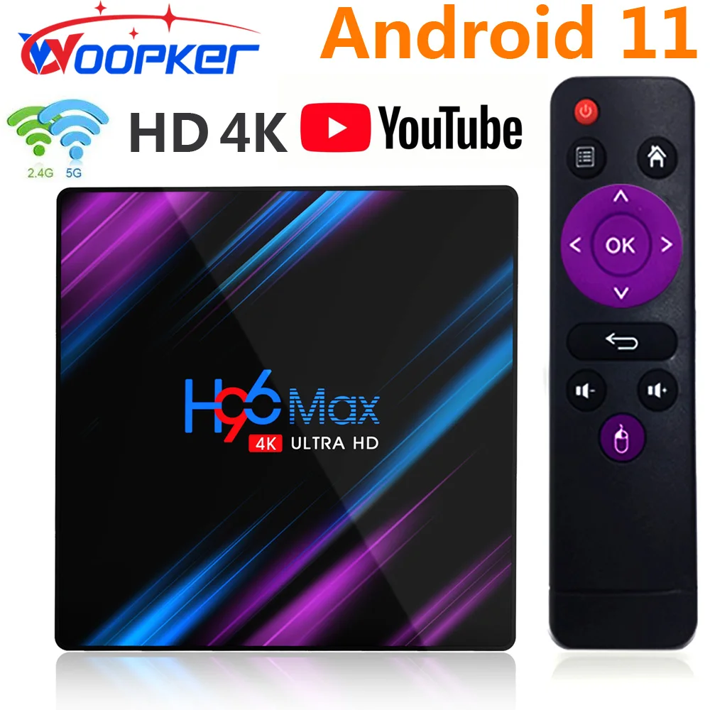 H96 Max Rk3318 Tv Box Android 11 Smart Tv Box 4K Hd 2.4G 5G Wifi Bt4.0 Ricevitore Lettore Multimediale Usb 3.0 4Gb 32Gb 64Gb
