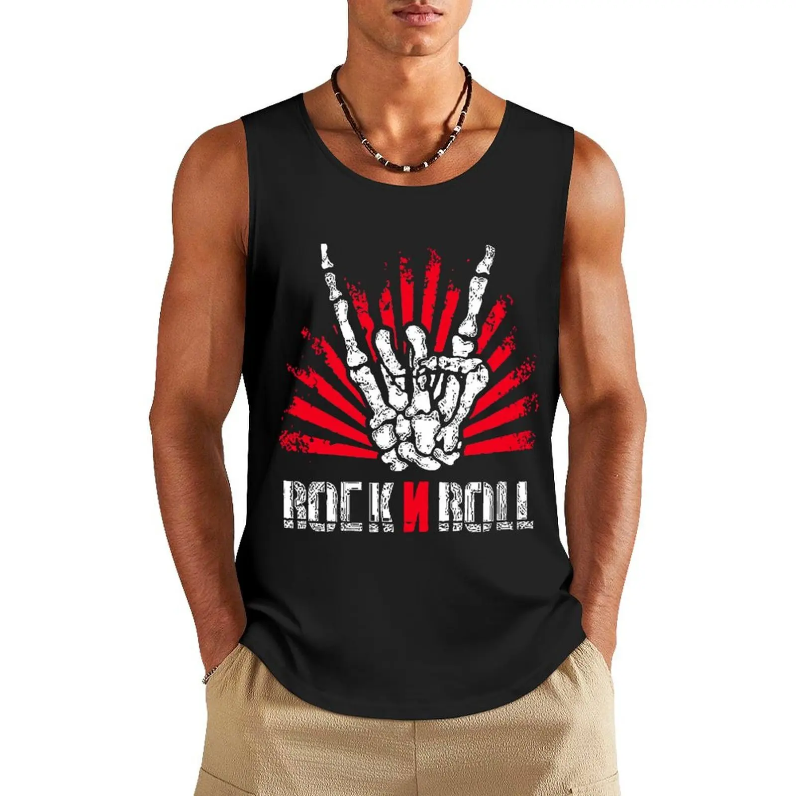 

Мужская майка Rock on, жилет, майка, одежда для мальчиков