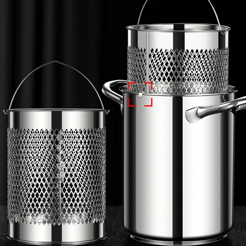 Efficient Heating Deep Fryers Basket Deep Fat Fryers Large Frying Cookware