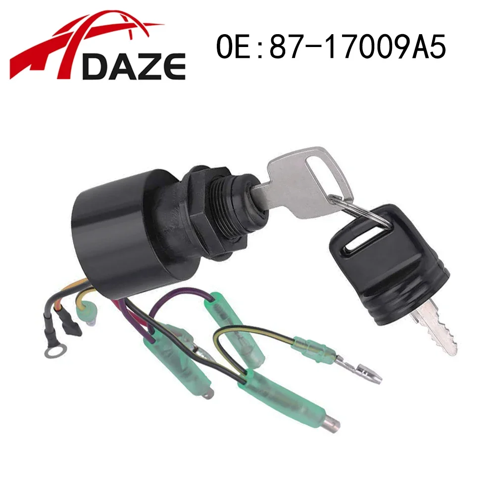 

DAZE 87-17009A5 Boat Engine Ignition Key Switch For Mercury Outboard Motors 3-Position Off-Run-Start