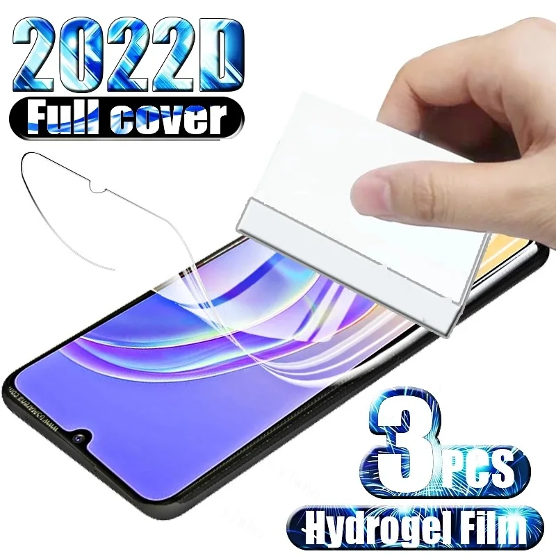 

3PCS Protective Film HD On For Vivo Y02 Hydrogel Film For Vivo Y16 Y22 Y75 Y77 Y75s Y76s Y22s Screen Protectors Clear