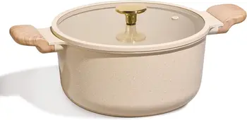 5 Qt Nonstick Stock Pot with Lid, Ceramic Soup Pot Easy Clean PFOA Free Cookware for Oatmeal 1