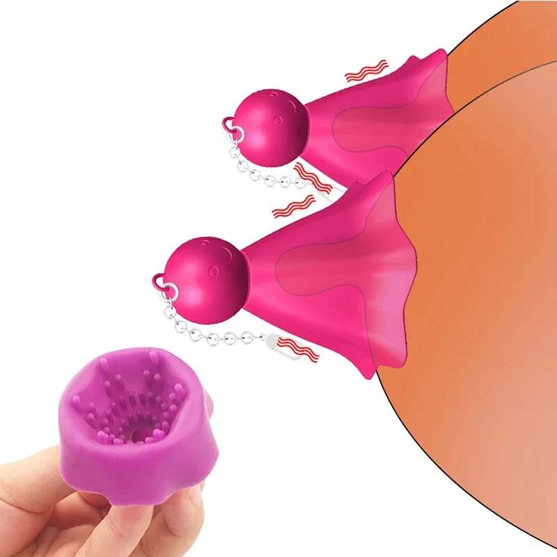 Nipple Sex Toys Nipple Clamp Vibrator Vibrate Nipples Sucker Stimulate Breast Massage Vibrators Sex Toys For Couple Adults Women